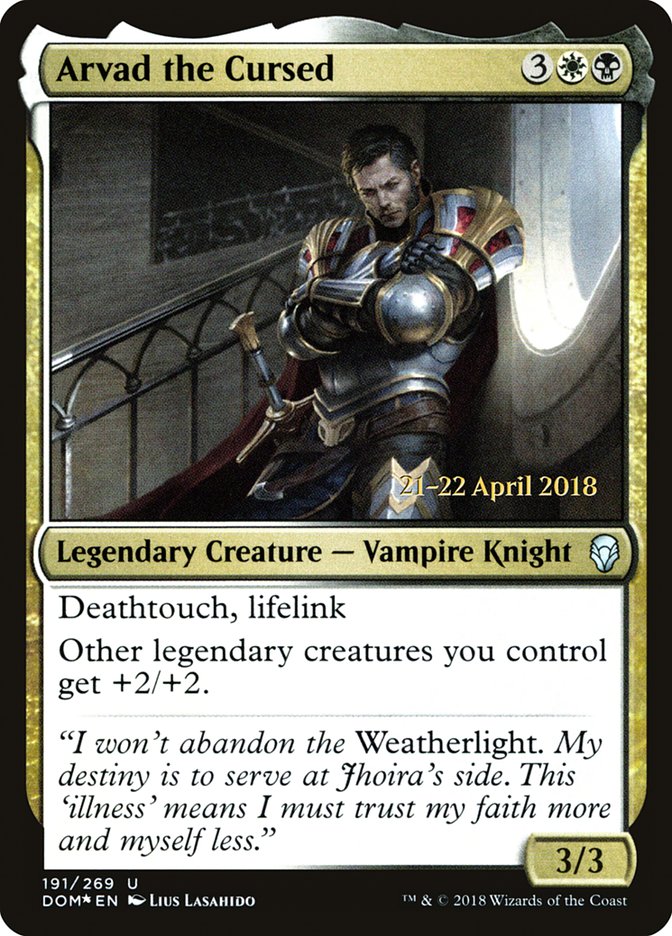 Arvad the Cursed [Dominaria Prerelease Promos] MTG Single Magic: The Gathering | Red Claw Gaming
