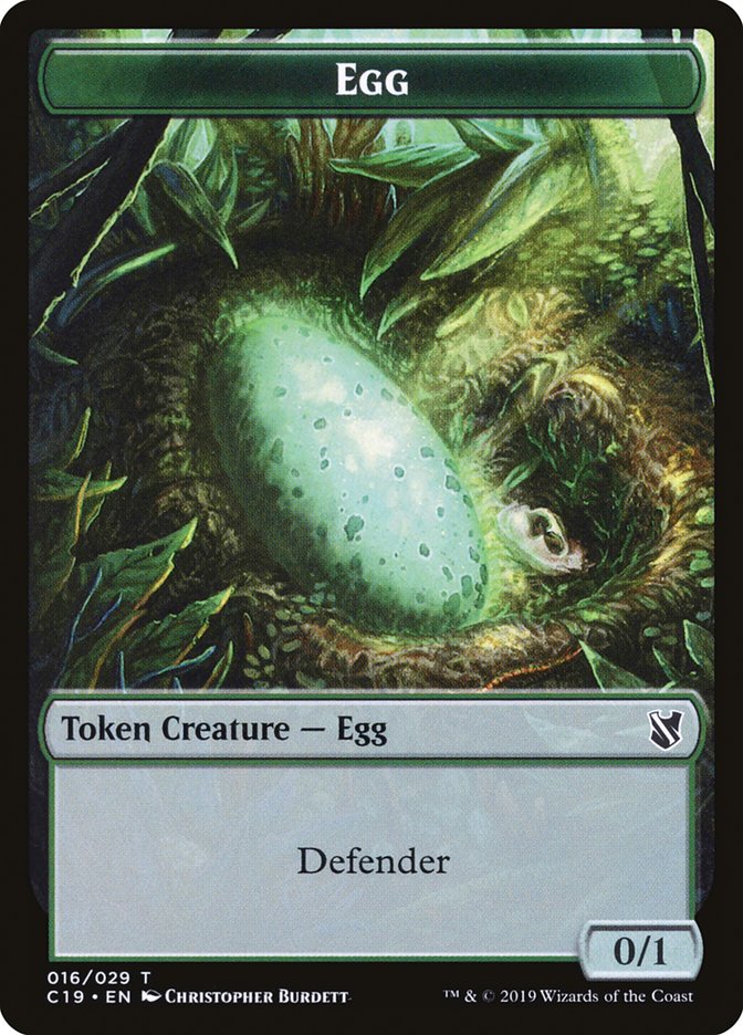 Centaur // Egg Double-Sided Token [Commander 2019 Tokens] MTG Single Magic: The Gathering | Red Claw Gaming