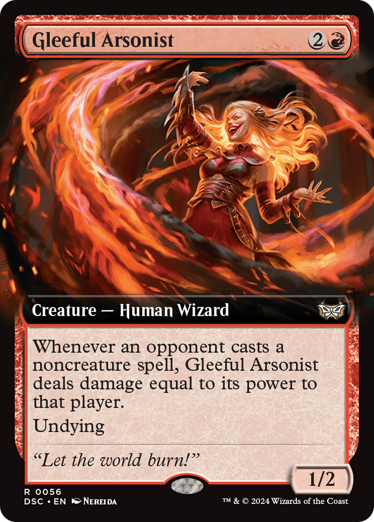 Gleeful Arsonist (Extended Art) [Duskmourn: House of Horror Commander] MTG Single Magic: The Gathering | Red Claw Gaming