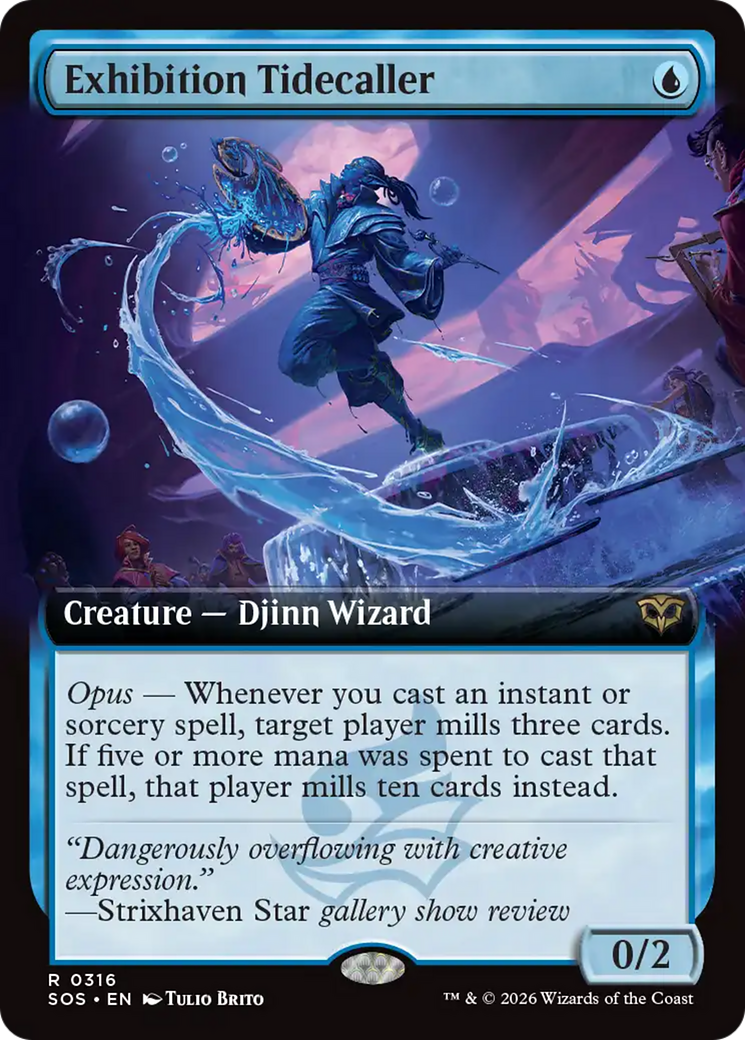 Exhibition Tidecaller (Extended Art) [Secrets of Strixhaven] MTG Single Magic: The Gathering | Red Claw Gaming