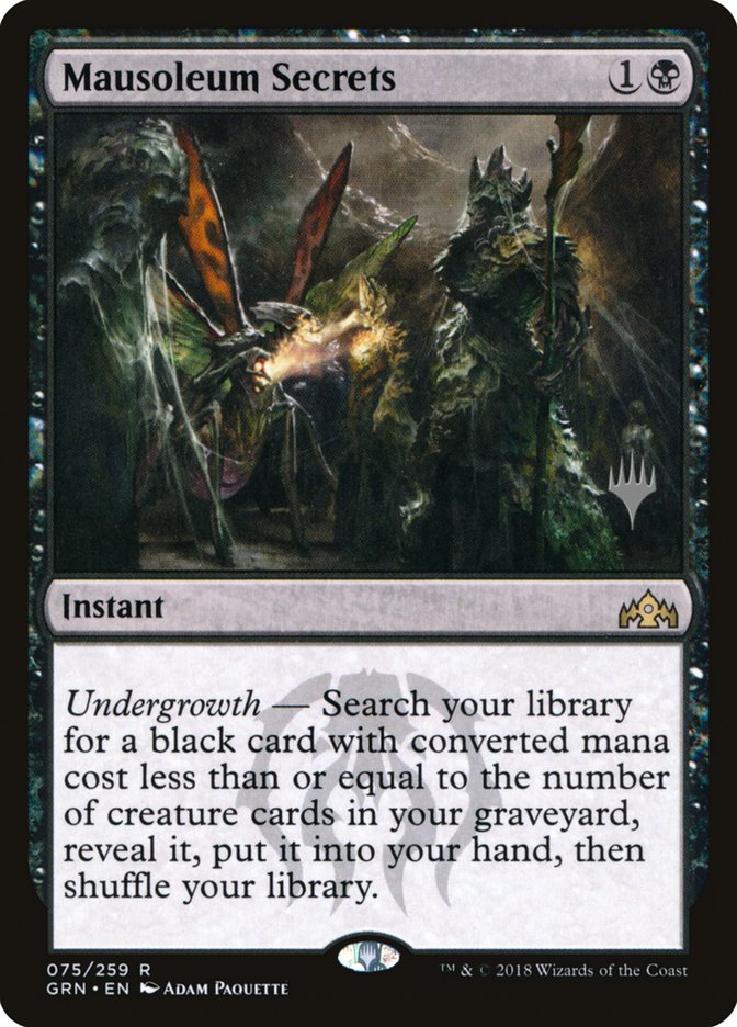 Mausoleum Secrets (Promo Pack) [Guilds of Ravnica Promos] MTG Single Magic: The Gathering | Red Claw Gaming