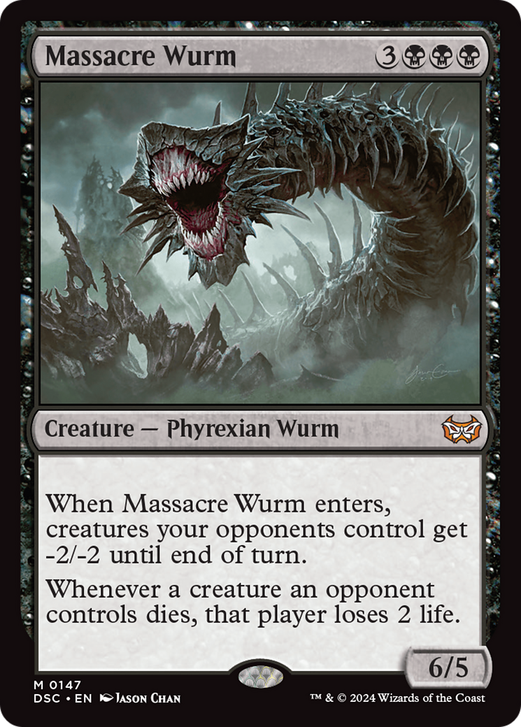 Massacre Wurm [Duskmourn: House of Horror Commander] MTG Single Magic: The Gathering | Red Claw Gaming