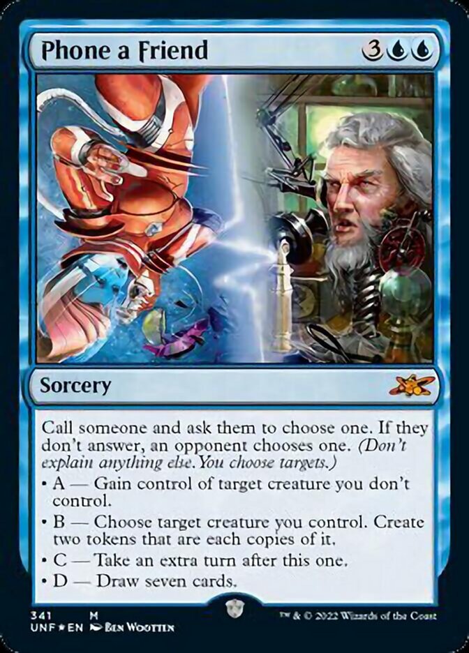 Phone a Friend (Galaxy Foil) [Unfinity] MTG Single Magic: The Gathering    | Red Claw Gaming
