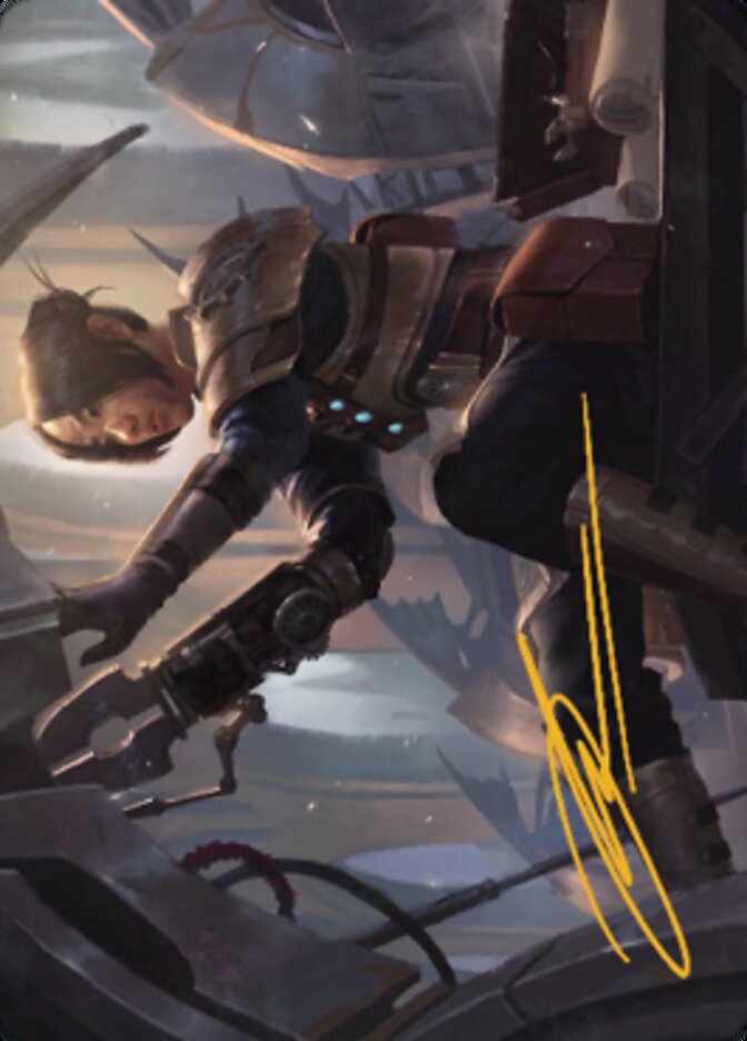 Thopter Mechanic Art Card (Gold-Stamped Signature) [The Brothers' War Art Series] MTG Single Magic: The Gathering | Red Claw Gaming