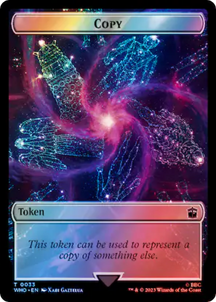 Copy // Beast Double-Sided Token (Surge Foil) [Doctor Who Tokens] MTG Single Magic: The Gathering | Red Claw Gaming