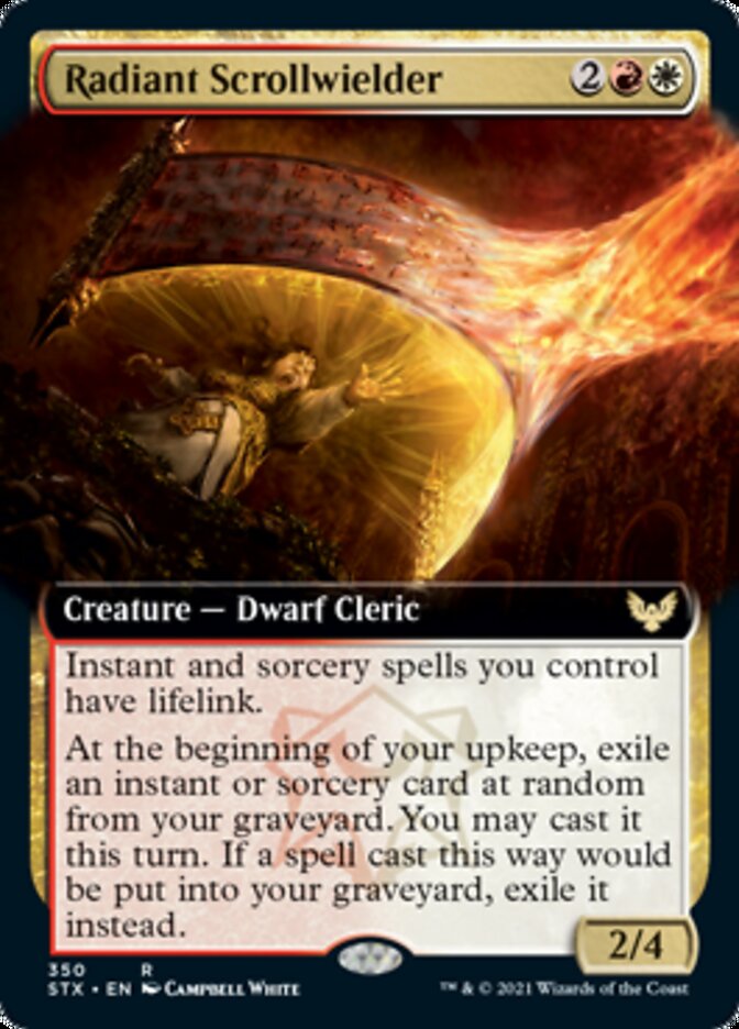Radiant Scrollwielder (Extended Art) [Strixhaven: School of Mages] MTG Single Magic: The Gathering | Red Claw Gaming