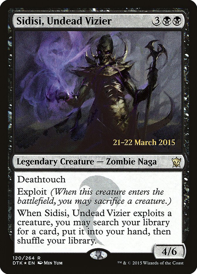 Sidisi, Undead Vizier [Dragons of Tarkir Prerelease Promos] MTG Single Magic: The Gathering | Red Claw Gaming