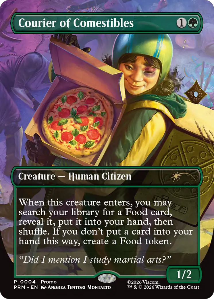 Courier of Comestibles (Borderless) [Wizards Play Network 2026] MTG Single Magic: The Gathering | Red Claw Gaming