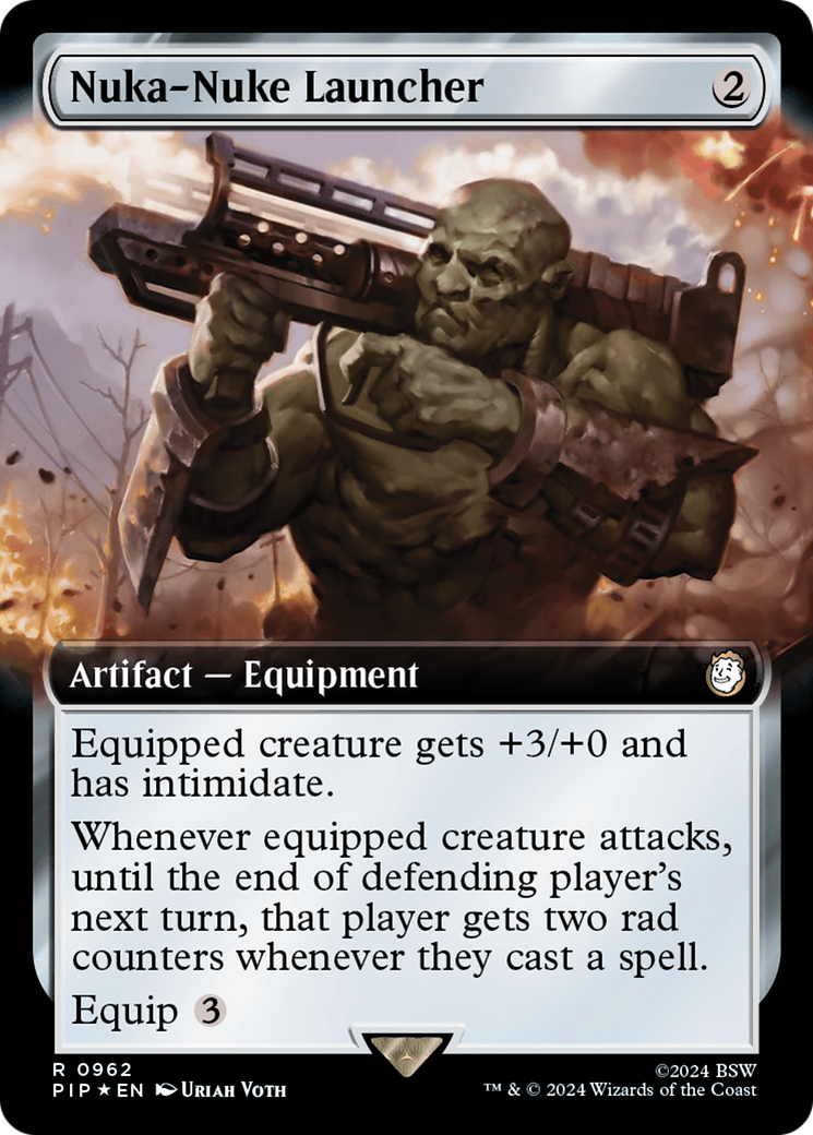 Nuka-Nuke Launcher (Extended Art) (Surge Foil) [Fallout] MTG Single Magic: The Gathering | Red Claw Gaming