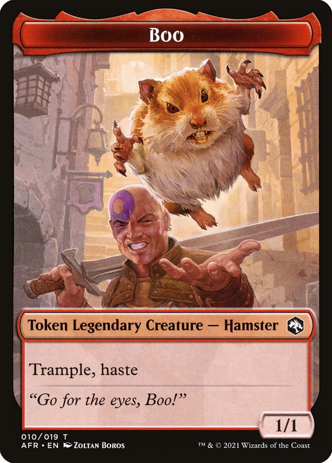 Treasure // Boo Double-Sided Token [Dungeons & Dragons: Adventures in the Forgotten Realms Tokens] MTG Single Magic: The Gathering | Red Claw Gaming