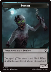 Snake // Zombie Double-Sided Token [Secrets of Strixhaven Commander Tokens] MTG Single Magic: The Gathering | Red Claw Gaming