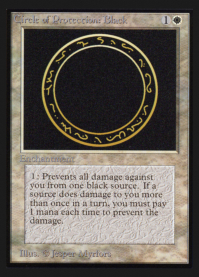 Circle of Protection: Black [International Collectors' Edition] MTG Single Magic: The Gathering | Red Claw Gaming