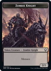 Zombie Knight // Goblin Double-Sided Token [Dominaria United Commander Tokens] MTG Single Magic: The Gathering | Red Claw Gaming