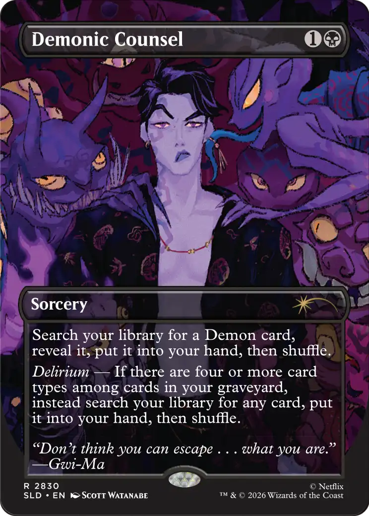 Demonic Counsel [Secret Lair Drop Series] MTG Single Magic: The Gathering | Red Claw Gaming