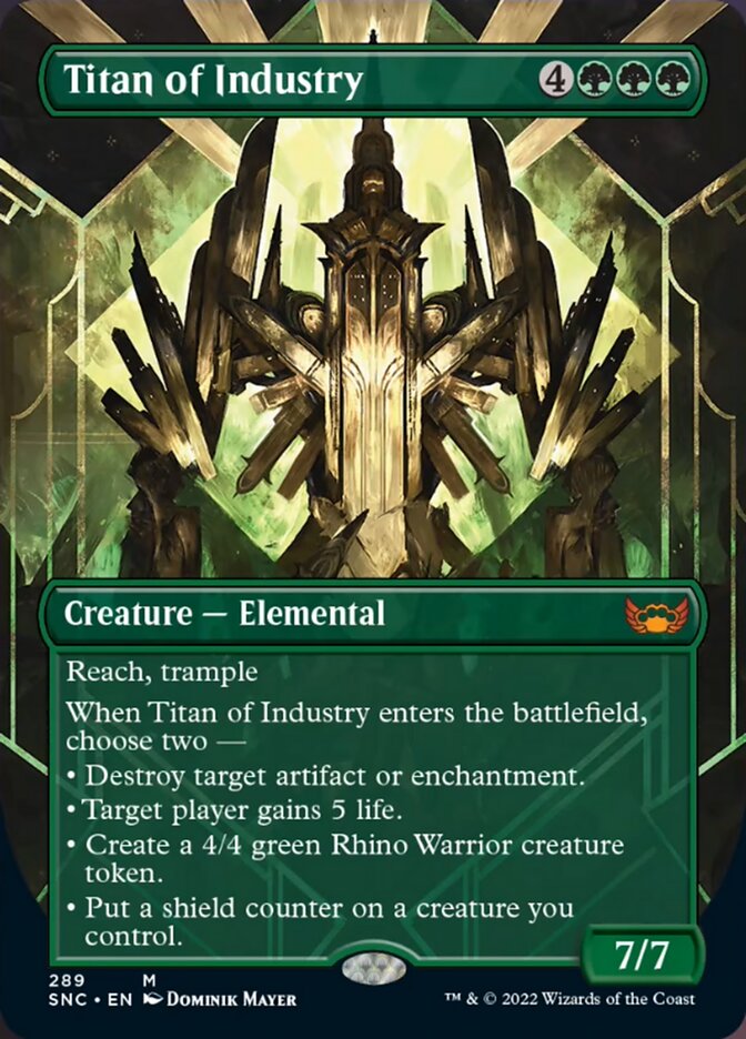 Titan of Industry (Borderless Alternate Art) [Streets of New Capenna] MTG Single Magic: The Gathering | Red Claw Gaming