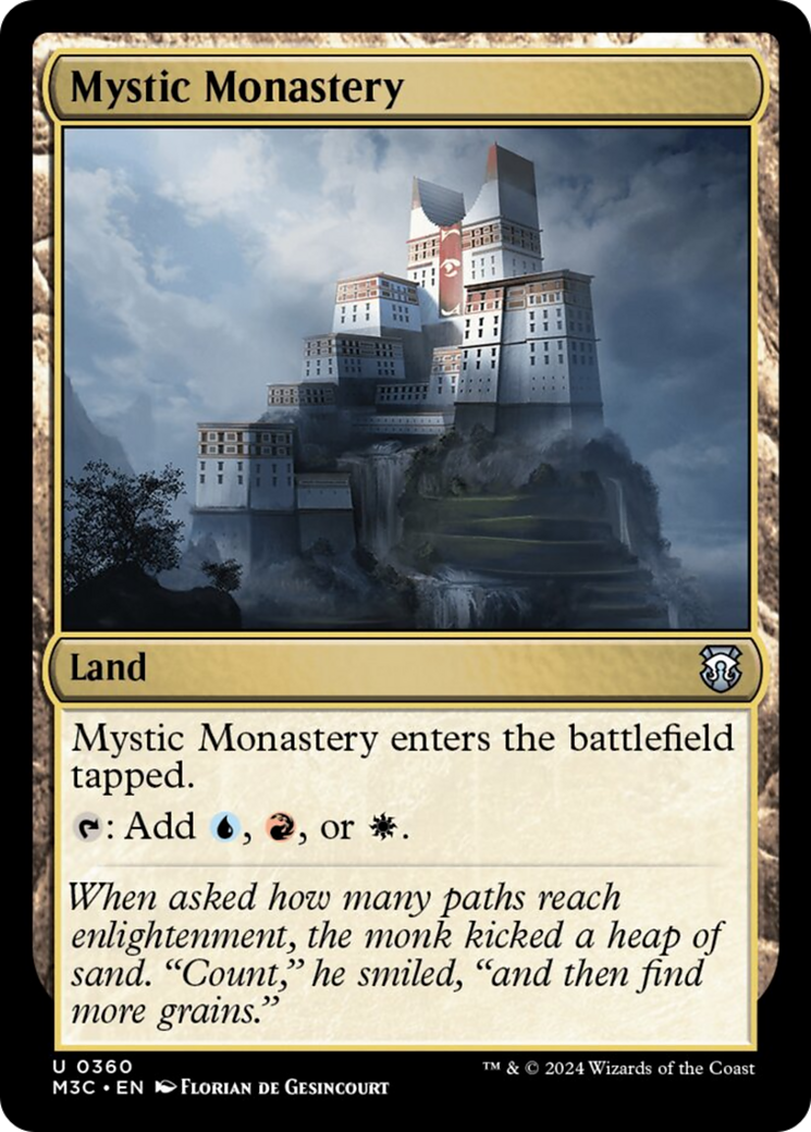 Mystic Monastery (Ripple Foil) [Modern Horizons 3 Commander] MTG Single Magic: The Gathering | Red Claw Gaming