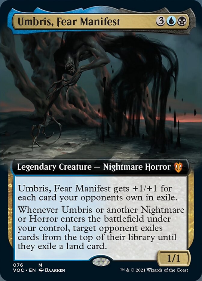 Umbris, Fear Manifest (Extended Art) [Innistrad: Crimson Vow Commander] MTG Single Magic: The Gathering | Red Claw Gaming