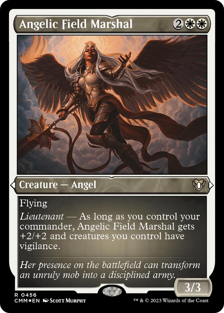 Angelic Field Marshal (Foil Etched) [Commander Masters] MTG Single Magic: The Gathering | Red Claw Gaming