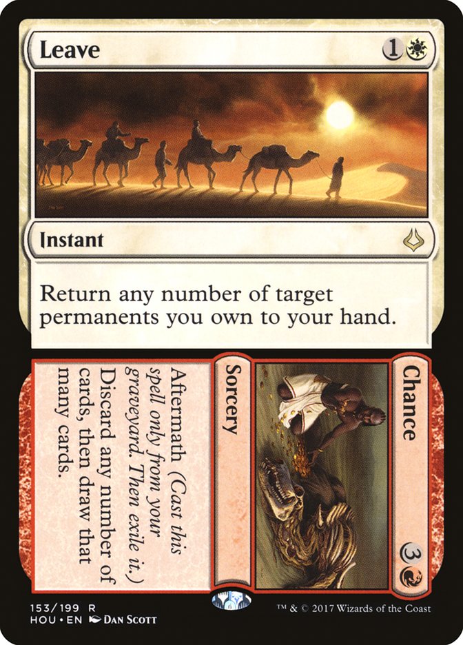 Leave // Chance [Hour of Devastation] MTG Single Magic: The Gathering | Red Claw Gaming