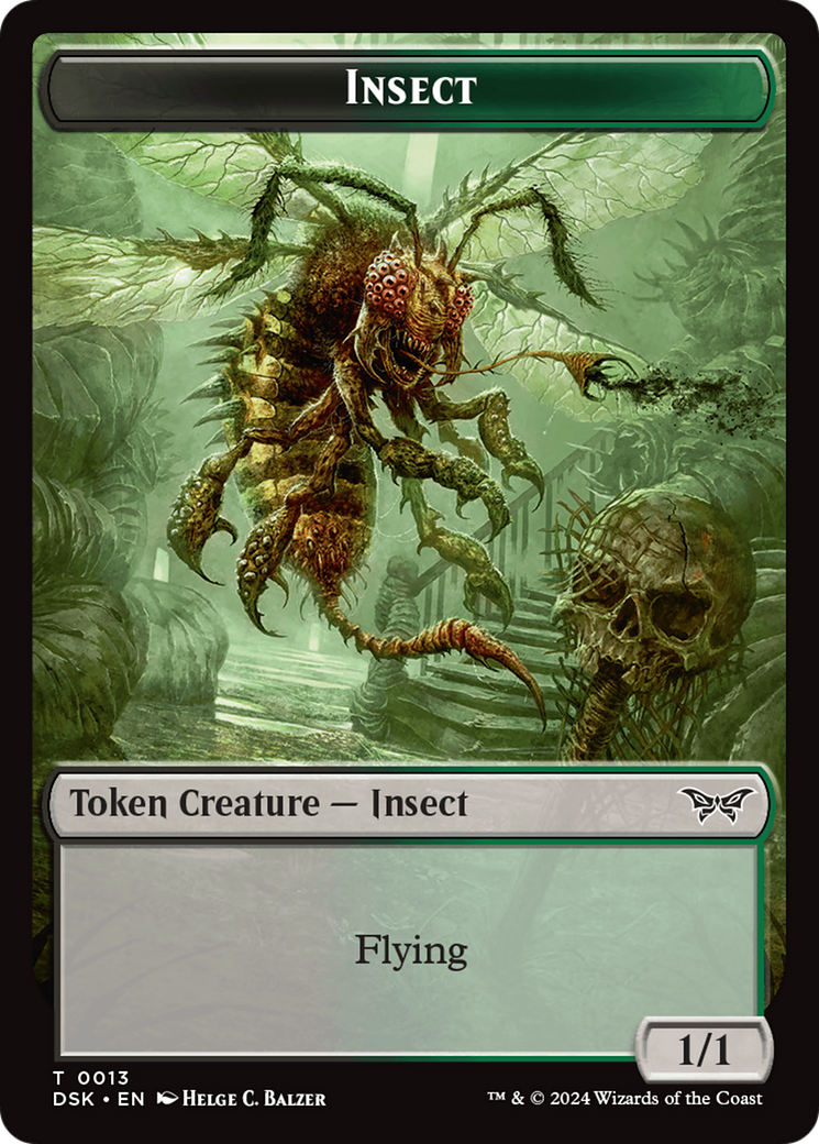 Insect (0013) Token [Duskmourn: House of Horror Tokens] MTG Single Magic: The Gathering | Red Claw Gaming