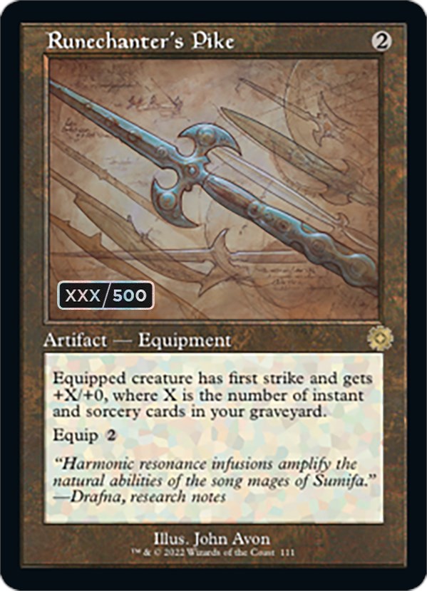 Runechanter's Pike (Retro Schematic) (Serialized) [The Brothers' War Retro Artifacts] MTG Single Magic: The Gathering | Red Claw Gaming