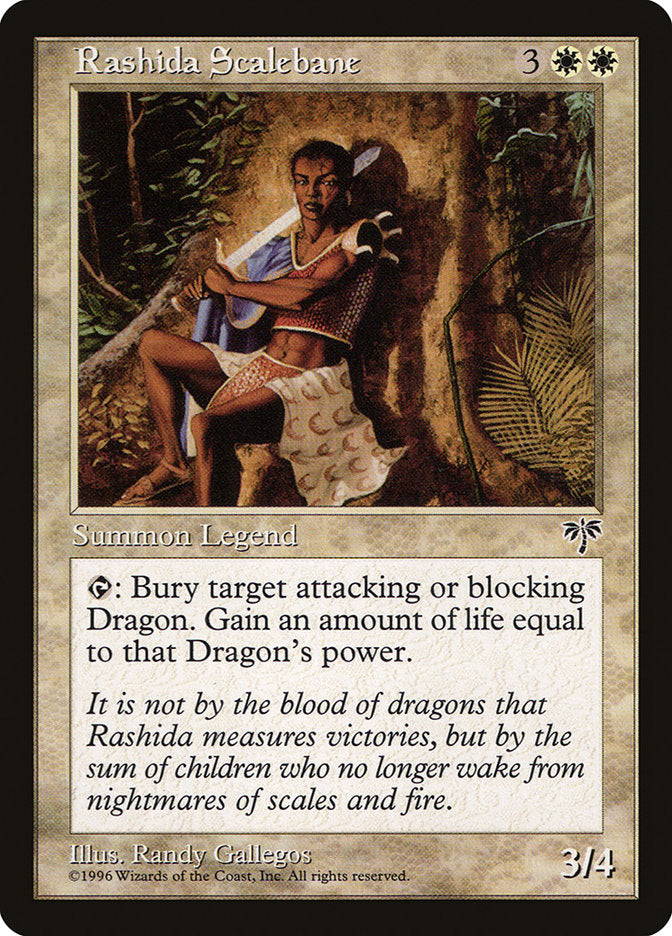 Rashida Scalebane [Mirage] MTG Single Magic: The Gathering | Red Claw Gaming