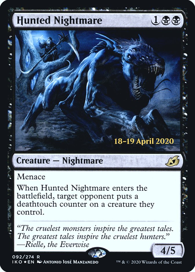 Hunted Nightmare [Ikoria: Lair of Behemoths Prerelease Promos] MTG Single Magic: The Gathering | Red Claw Gaming
