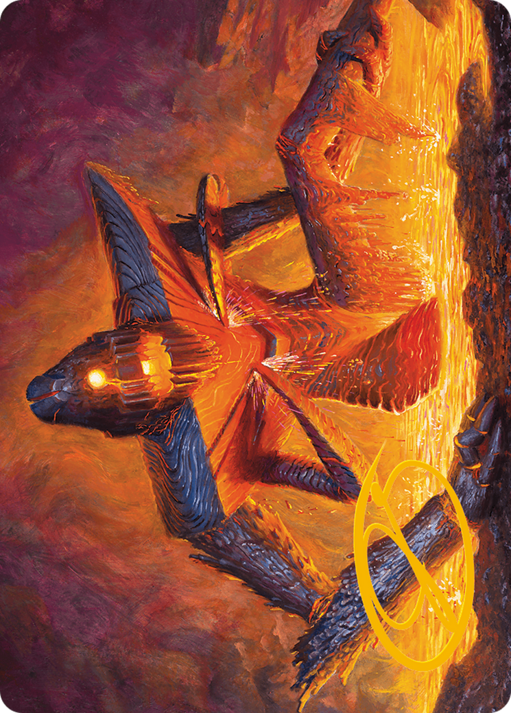 Molten Gatekeeper Art Card (Gold-Stamped Signature) [Modern Horizons 3 Art Series] MTG Single Magic: The Gathering    | Red Claw Gaming