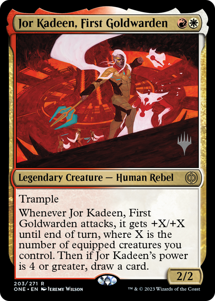 Jor Kadeen, First Goldwarden (Promo Pack) [Phyrexia: All Will Be One Promos] MTG Single Magic: The Gathering | Red Claw Gaming