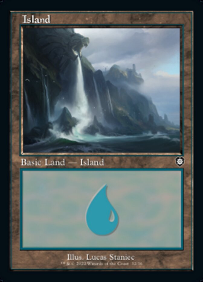 Island (032) (Retro) [The Brothers' War Commander] MTG Single Magic: The Gathering | Red Claw Gaming