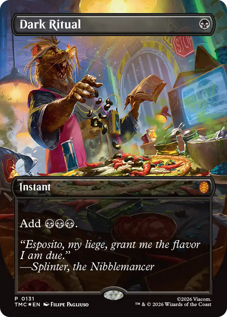 Dark Ritual (Borderless) [Teenage Mutant Ninja Turtles Commander] MTG Single Magic: The Gathering | Red Claw Gaming