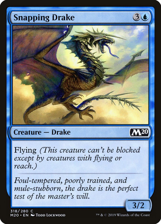 Snapping Drake [Core Set 2020] MTG Single Magic: The Gathering | Red Claw Gaming