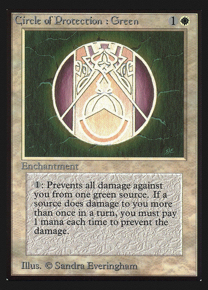 Circle of Protection: Green [International Collectors' Edition] MTG Single Magic: The Gathering | Red Claw Gaming