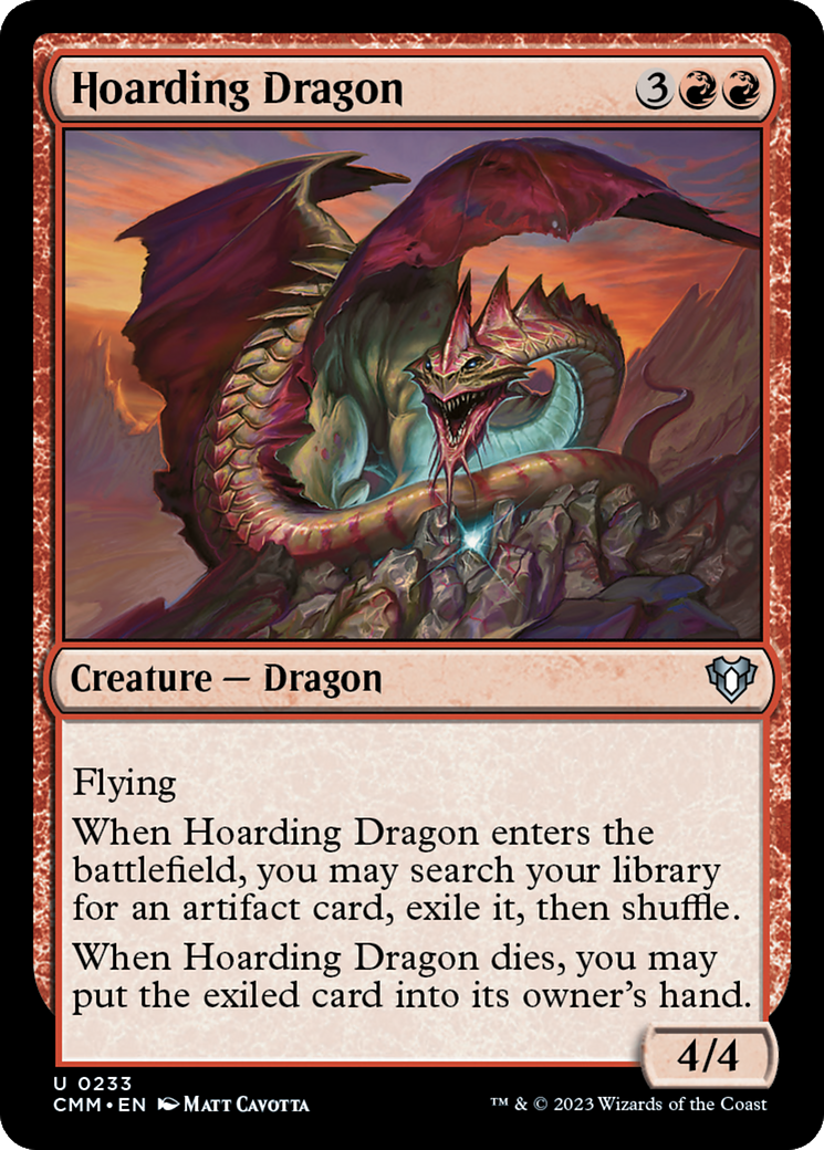 Hoarding Dragon [Commander Masters] MTG Single Magic: The Gathering | Red Claw Gaming