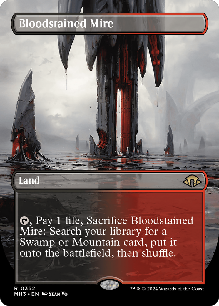 Bloodstained Mire (Borderless) [Modern Horizons 3] MTG Single Magic: The Gathering    | Red Claw Gaming