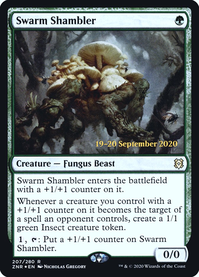Swarm Shambler [Zendikar Rising Prerelease Promos] MTG Single Magic: The Gathering | Red Claw Gaming