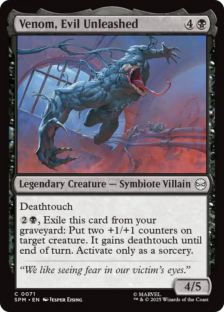 Venom, Evil Unleashed [Marvel's Spider-Man] MTG Single Magic: The Gathering | Red Claw Gaming
