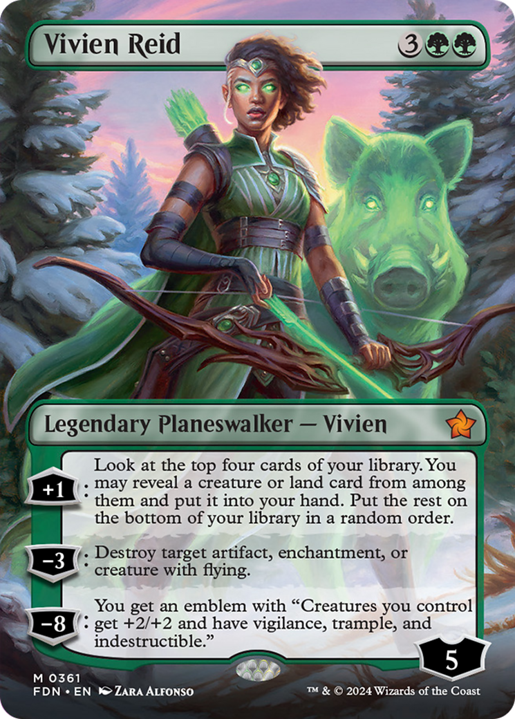 Vivien Reid (Borderless) [Foundations] MTG Single Magic: The Gathering | Red Claw Gaming