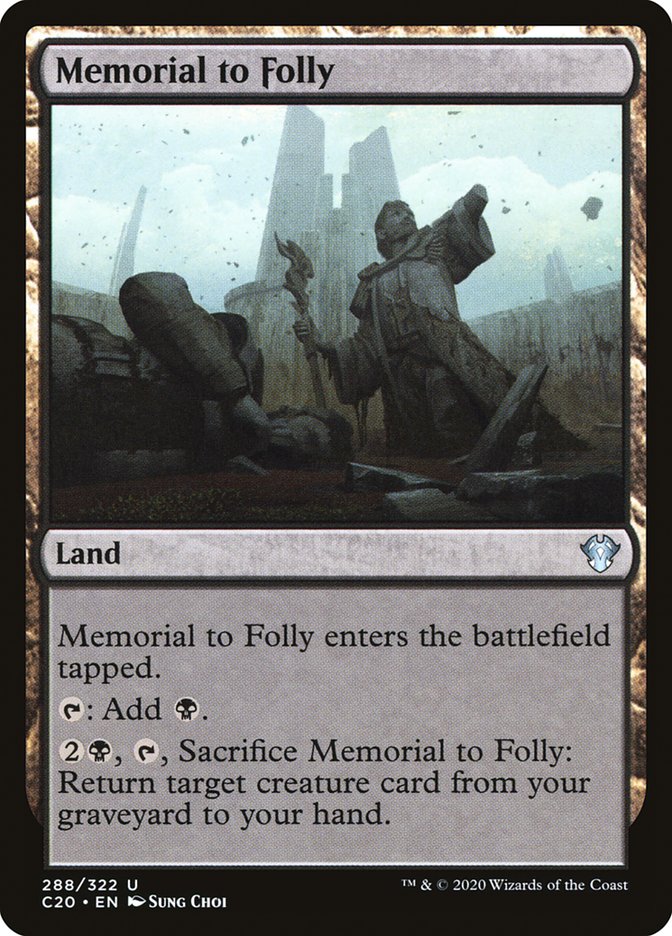Memorial to Folly [Commander 2020] MTG Single Magic: The Gathering | Red Claw Gaming