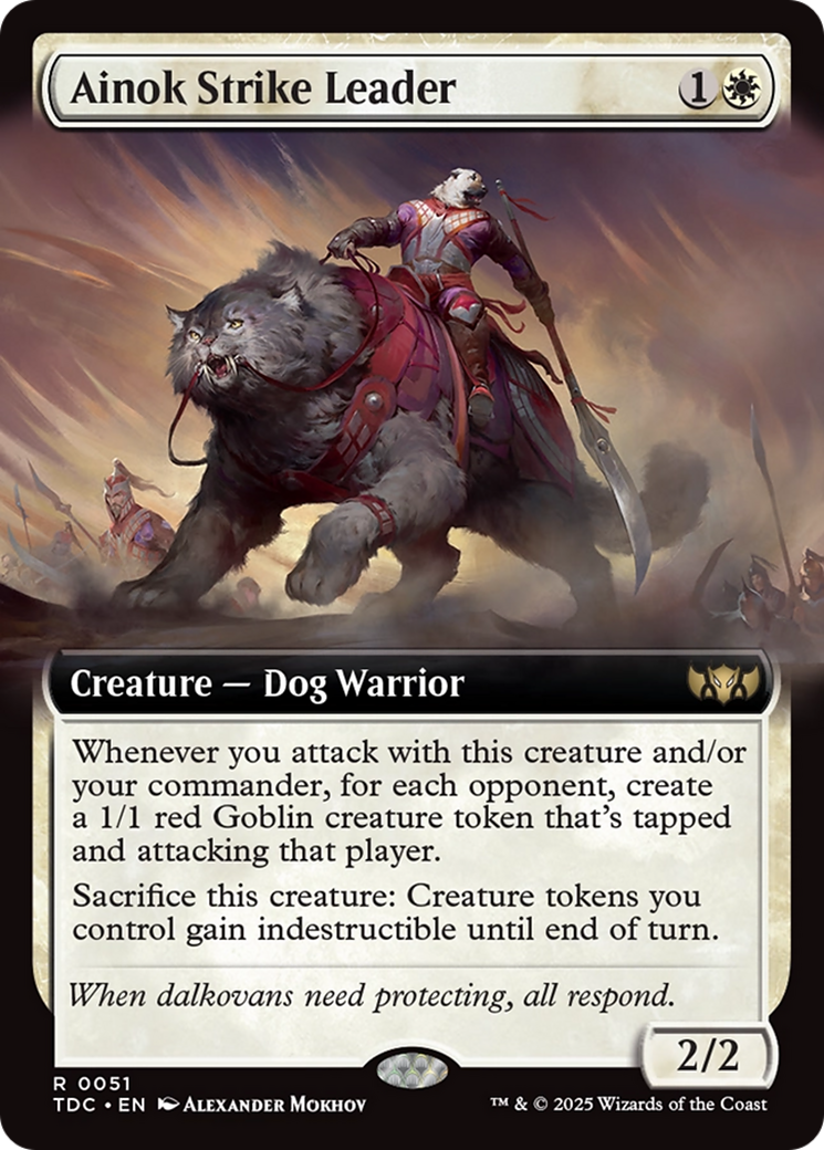 Ainok Strike Leader (Extended Art) [Tarkir: Dragonstorm Commander] MTG Single Magic: The Gathering | Red Claw Gaming