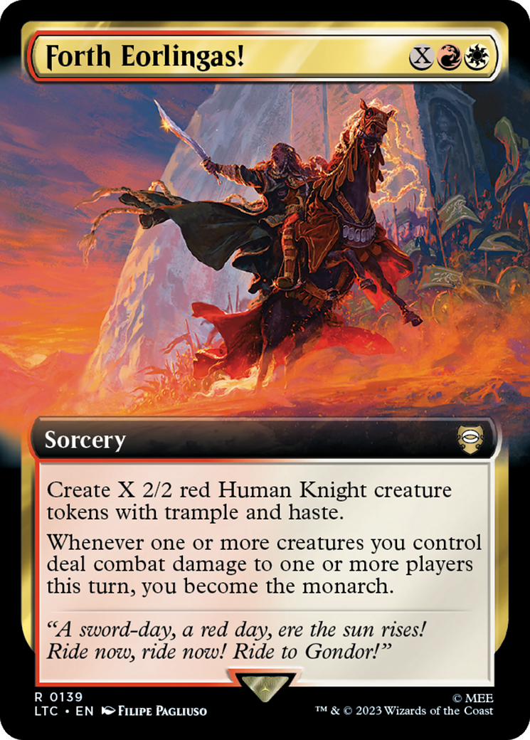 Forth Eorlingas! (Extended Art) [The Lord of the Rings: Tales of Middle-Earth Commander] MTG Single Magic: The Gathering | Red Claw Gaming
