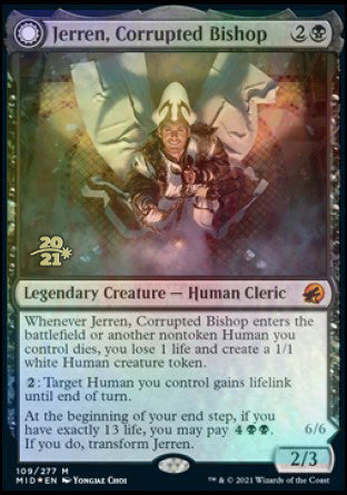 Jerren, Corrupted Bishop // Ormendahl, the Corrupted [Innistrad: Midnight Hunt Prerelease Promos] MTG Single Magic: The Gathering | Red Claw Gaming
