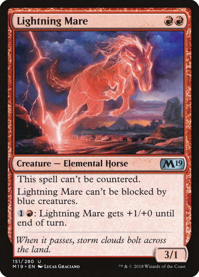 Lightning Mare [Core Set 2019] MTG Single Magic: The Gathering | Red Claw Gaming