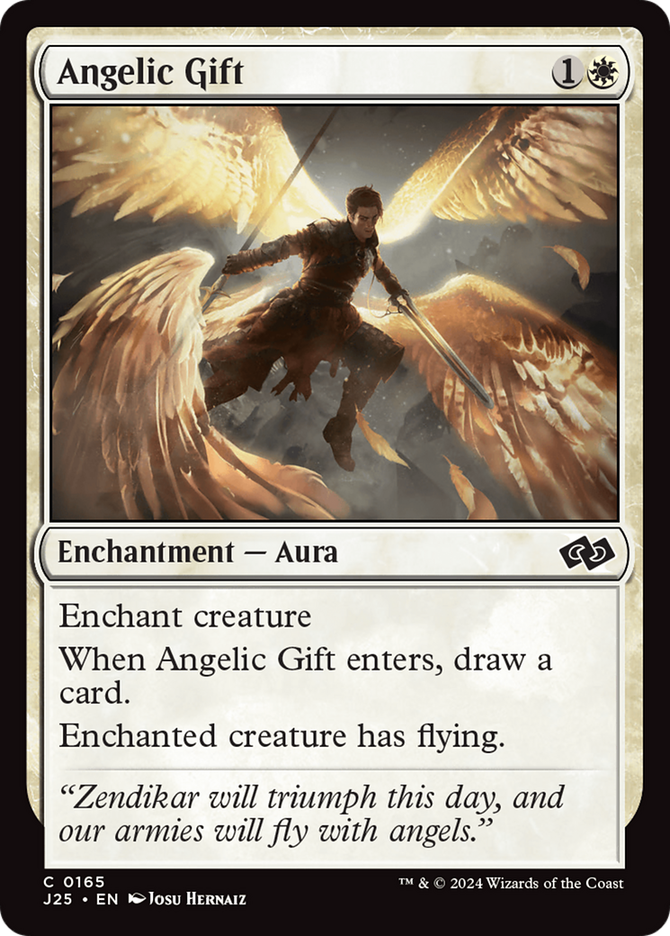 Angelic Gift [Foundations Jumpstart] MTG Single Magic: The Gathering | Red Claw Gaming