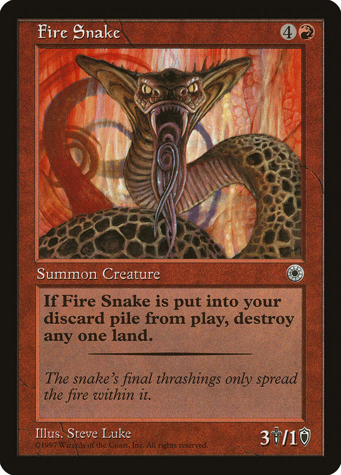 Fire Snake [Portal] MTG Single Magic: The Gathering | Red Claw Gaming