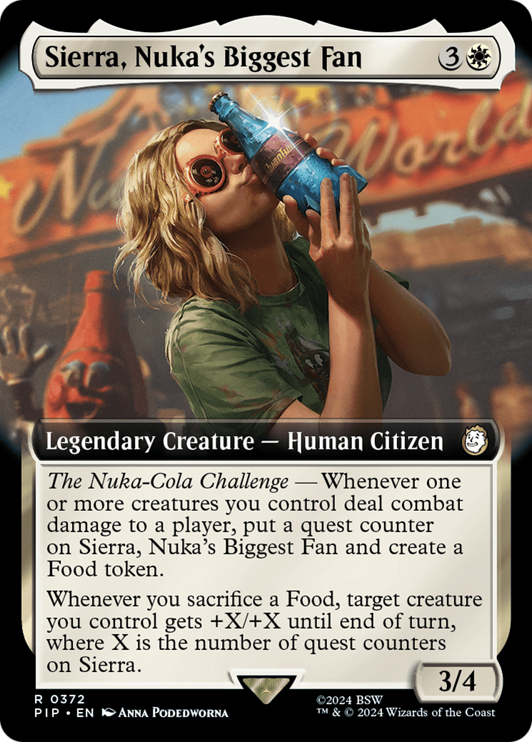 Sierra, Nuka's Biggest Fan (Extended Art) [Fallout] MTG Single Magic: The Gathering    | Red Claw Gaming