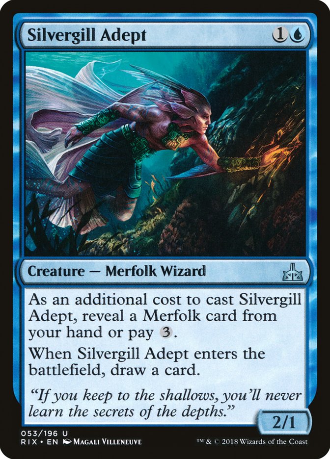 Silvergill Adept [Rivals of Ixalan] MTG Single Magic: The Gathering | Red Claw Gaming