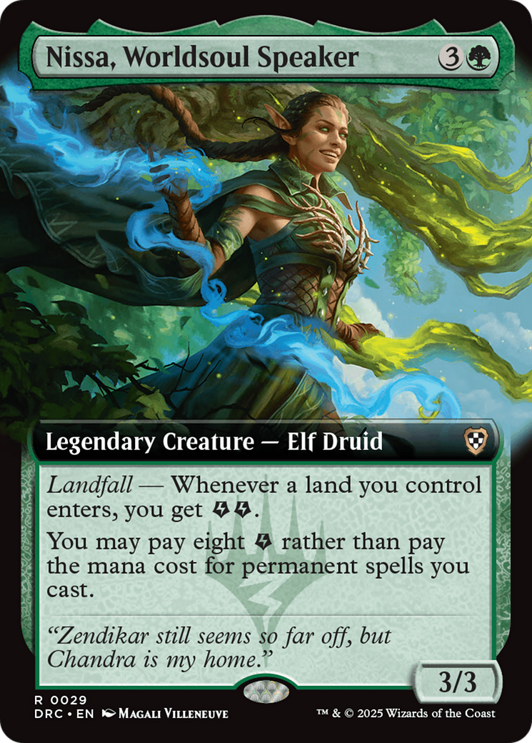 Nissa, Worldsoul Speaker (Extended Art) [Aetherdrift Commander] MTG Single Magic: The Gathering | Red Claw Gaming