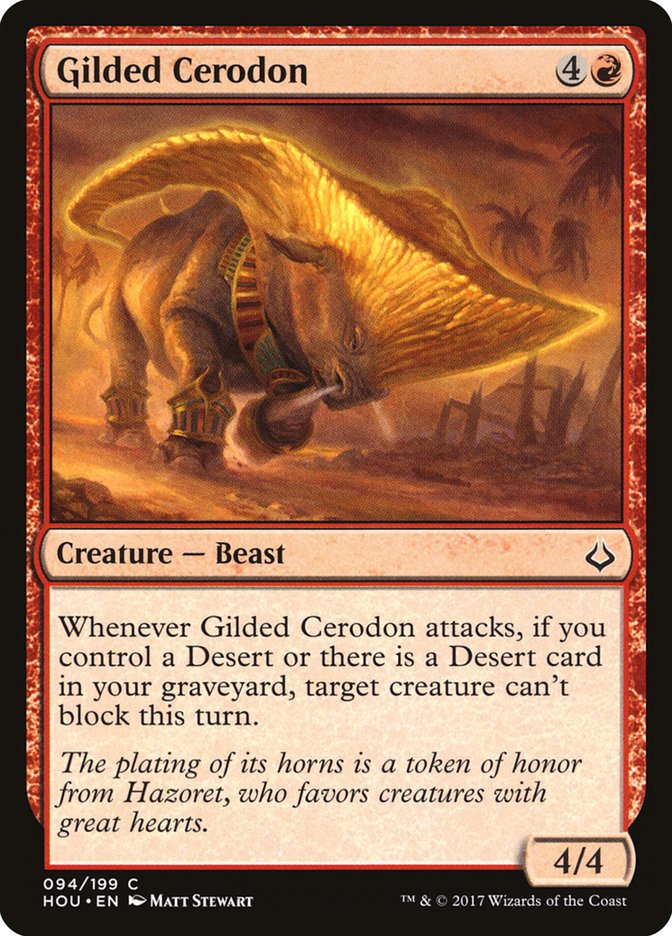 Gilded Cerodon [Hour of Devastation] MTG Single Magic: The Gathering | Red Claw Gaming