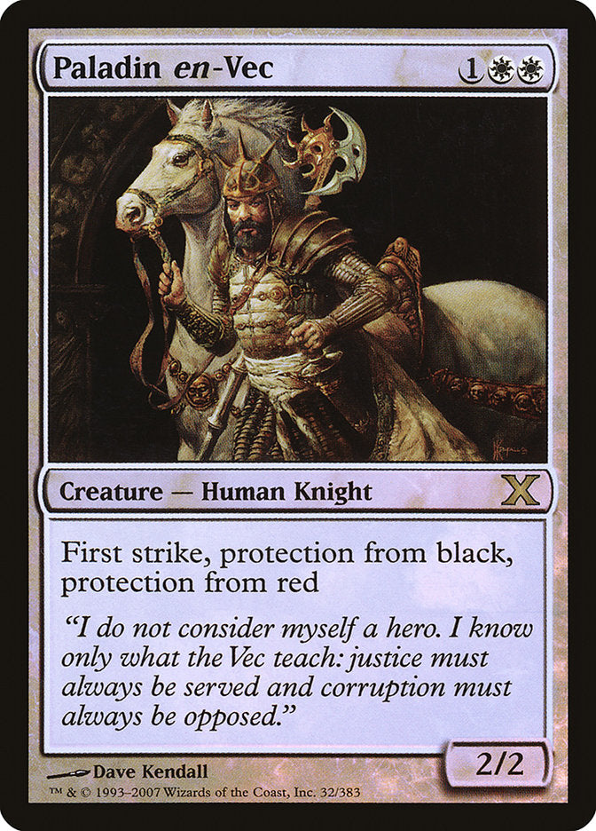 Paladin en-Vec (Premium Foil) [Tenth Edition] MTG Single Magic: The Gathering | Red Claw Gaming